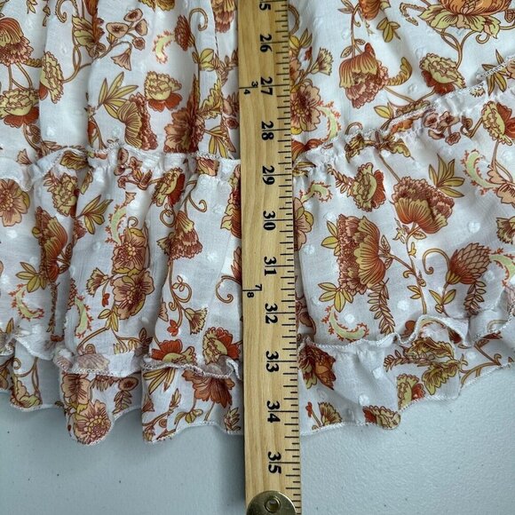 Fanco Tie Back Floral Ruffle Tiered Mini Dress Size S Coquette Boho Cottage - Picture 9 of 12